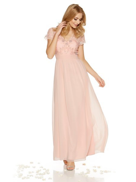 -678405625-2 پیراهن پولکی سنگ دوزی صورتی - تصویر 1